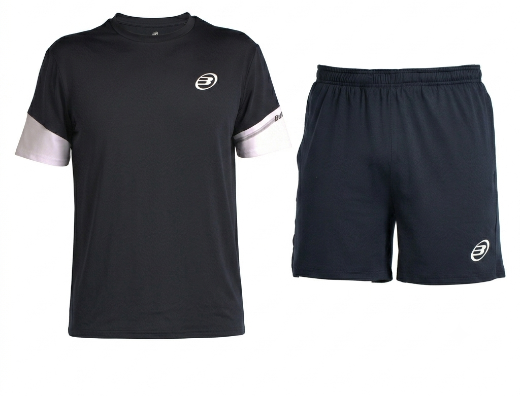 Set Bullpadel dres navy black + bullpadel šorc navy black