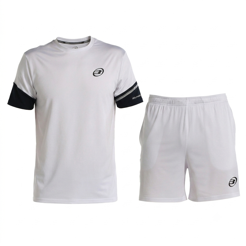Set Bullpadel dres white + Bullpadel majica white